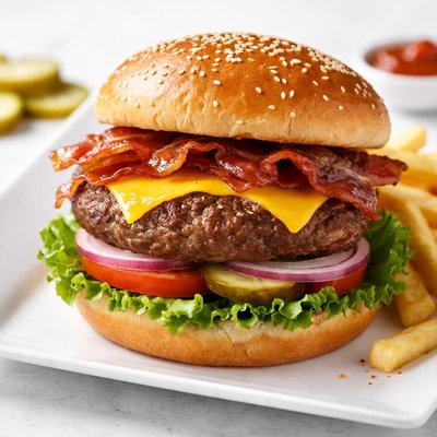 Half pound hamburger