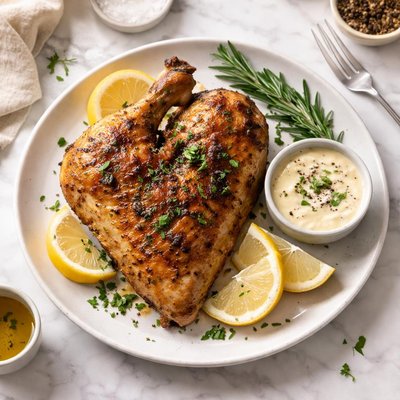 Half roasted chicken