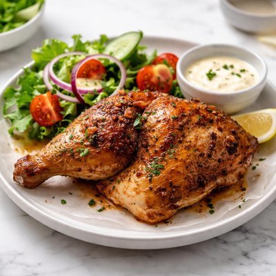 Half rotorrise chicken