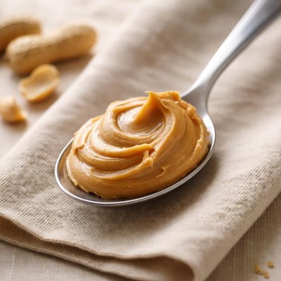 Half spoon of peanut butter