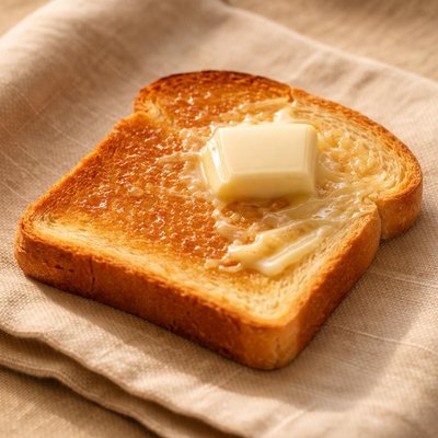 Half toast with butter