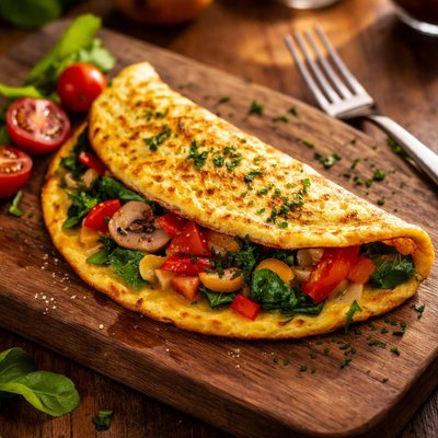 Half veggie omelet