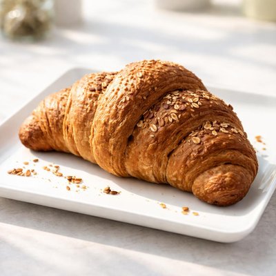 Half wholemeal croissant