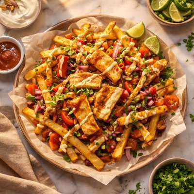 Halloumi loaded fried