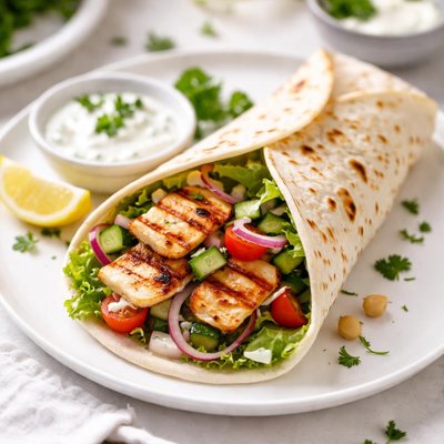 Halloumi wrap