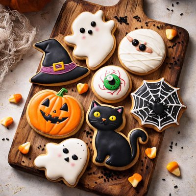 Halloween decorated cookie