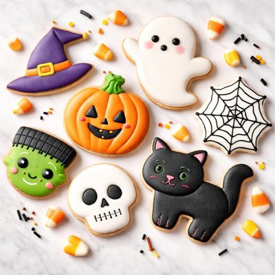 Halloween icing cookie