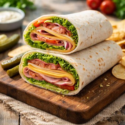 Ham and american wrap