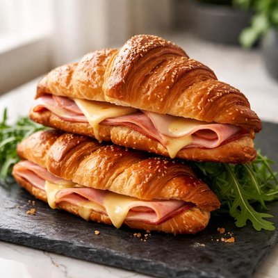 Ham and cheese cresant