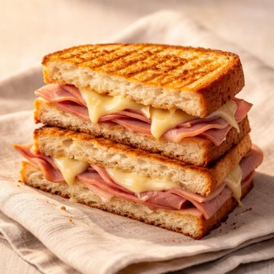 Ham and cheese grilled sandwich
