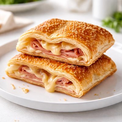 Ham and cheese puff pastry