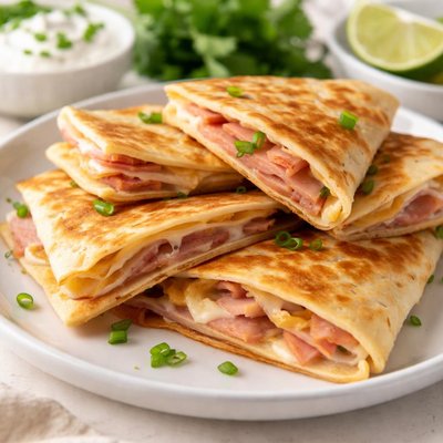 Ham and cheese quesadilla