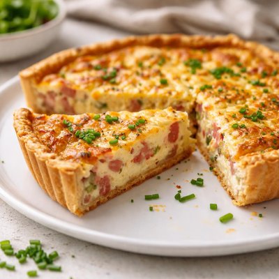 Ham and cheese quiche