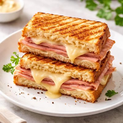 Ham and cheese toasted sandwich