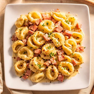 Ham and cheese tortellini