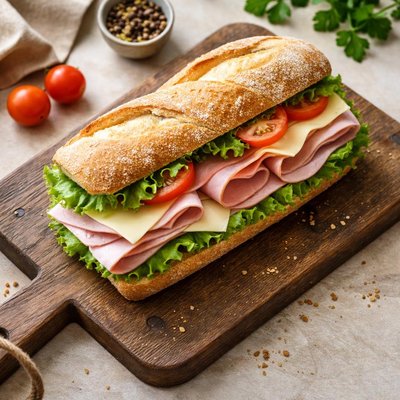 Ham and chese sandwich