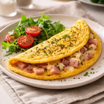 Ham and chesse omlette