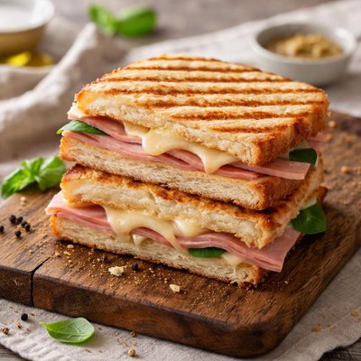 Ham and chesse panini