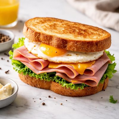 Ham and egg samdwich