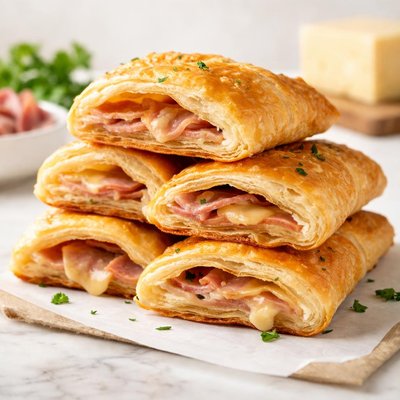 Ham and gouda puff pastry