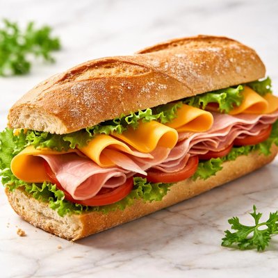Ham and mimolet sandwich