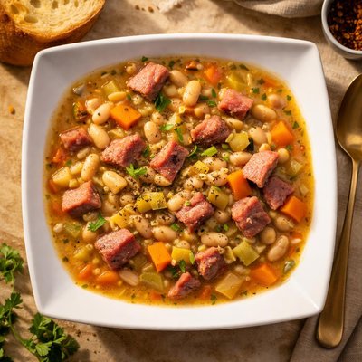 Ham and navy bean soup