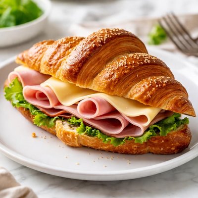 Ham and swiss croissant