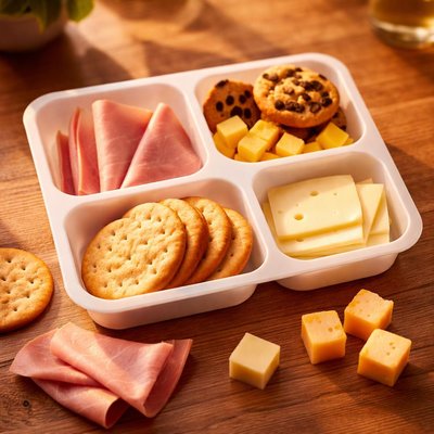 Ham and swiss lunchable