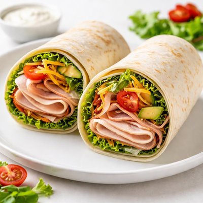 Ham and turkey wrap