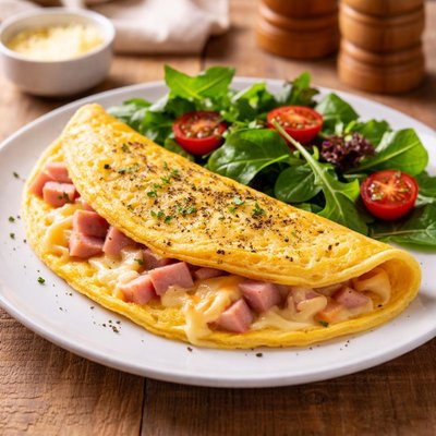 Ham cheese omelette