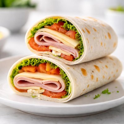 Ham cheese tomato wrap