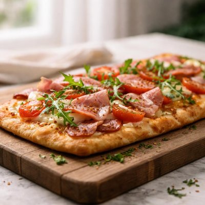 Ham flatbread
