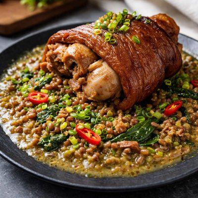 Ham hock and munggo beans