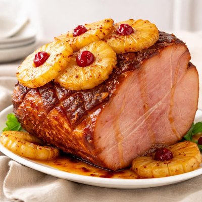 Ham with pineapple