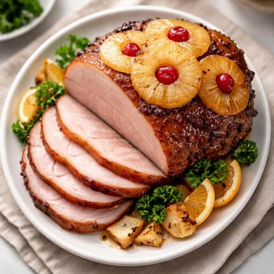 Ham with pineapple glaze