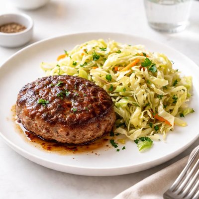 Hamburger and cabbage