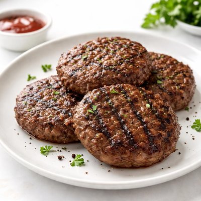 Hamburger beef patties