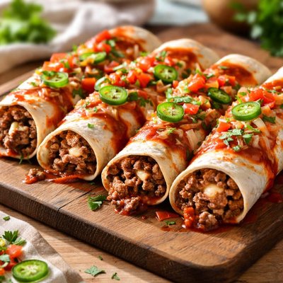 Hamburger enchiladas