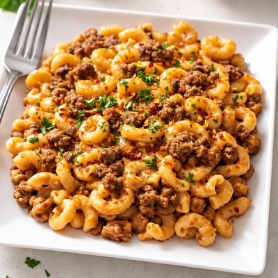 Hamburger macaroni and cheese casserole