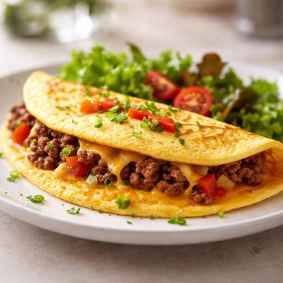 Hamburger omelette
