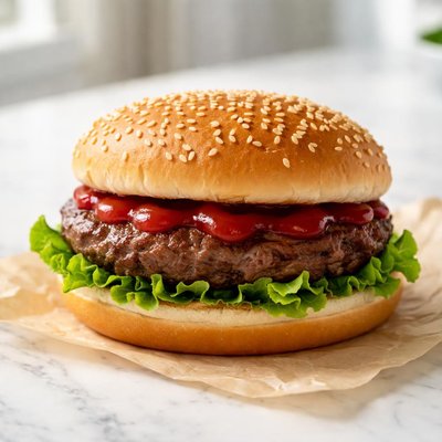 Hamburger only ketchup