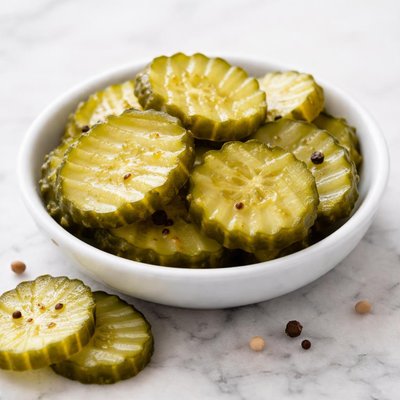 Hamburger pickle slice