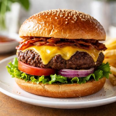 Hamburger with cheese