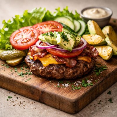 Hamburger without bun