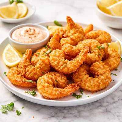 Hand breaded shrimp
