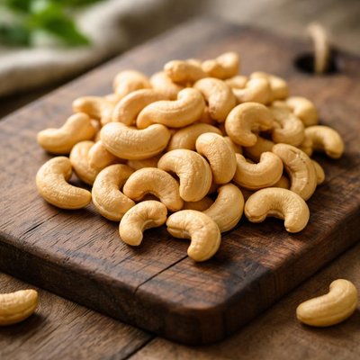 Handfuk of cashew nuts