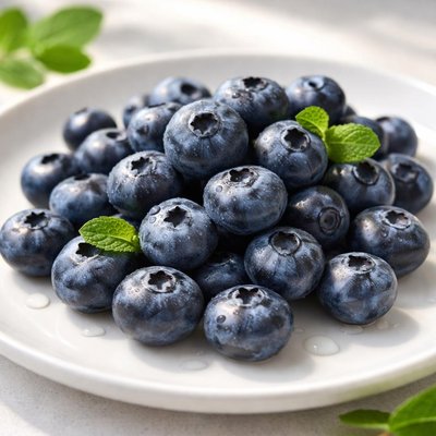 Handful of blueberries