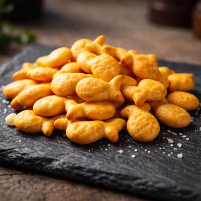 Handful of goldfish crackers