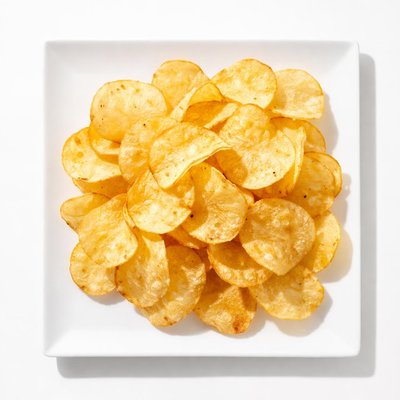 Handful of potatoe chips