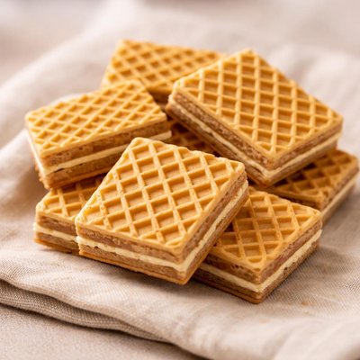Handful of waffle biscuits